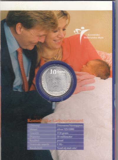 Beschrijving: 10 Euro AMALIA ORIGIN.PACKACE